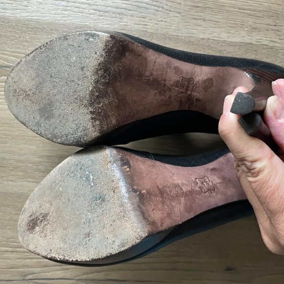 BCBGMAXAZRIA Women's Black Leather Ankle Booties Size: 8B - Picture 7 of 7